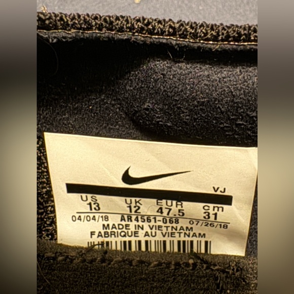 Size 13 Men’s Nike Air Zoom Fly Flyknit FK Black AR4561-068 Flash Crimson Runnin - Picture 7 of 7